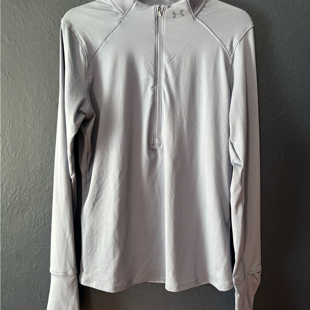 Under Armour Women's Blue Fitted UA Qualifier Half-Zip Pullover Size Medium